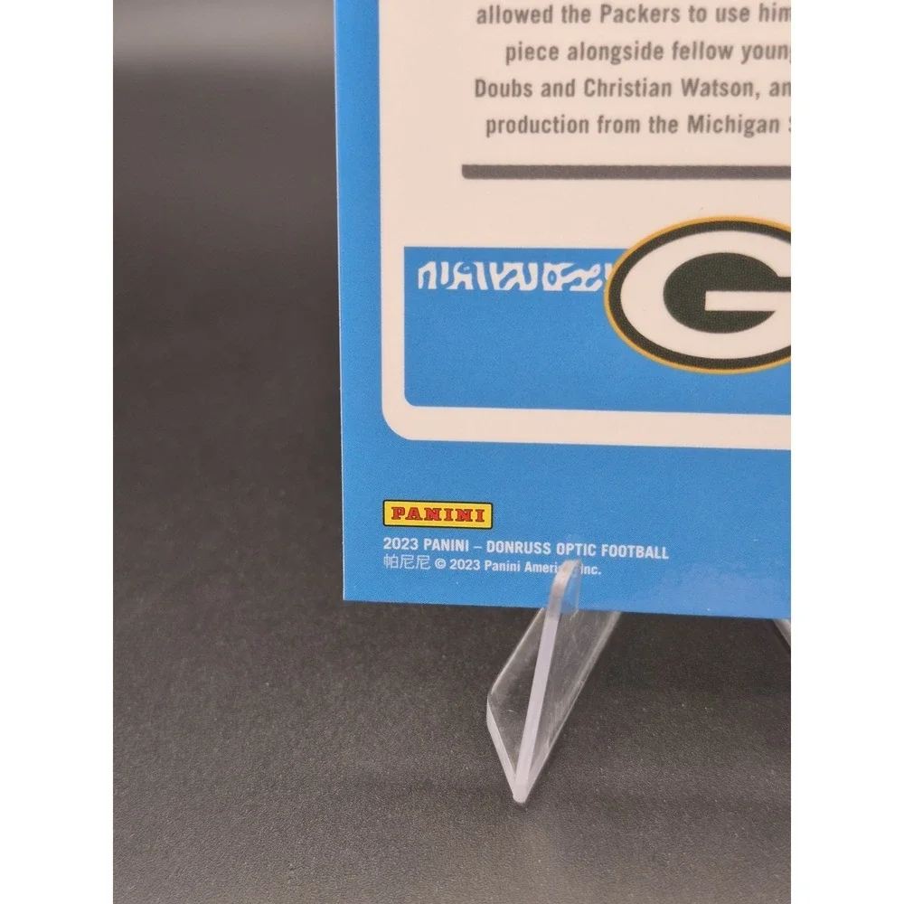 Jayden Reed 2023 Donruss Optic Blue Star Emoji SSP Rated Rookie Packers #239